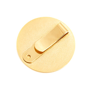 Reflexbrosch guld