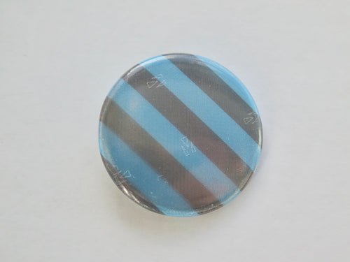 reflexbadge randig ljusblå blå