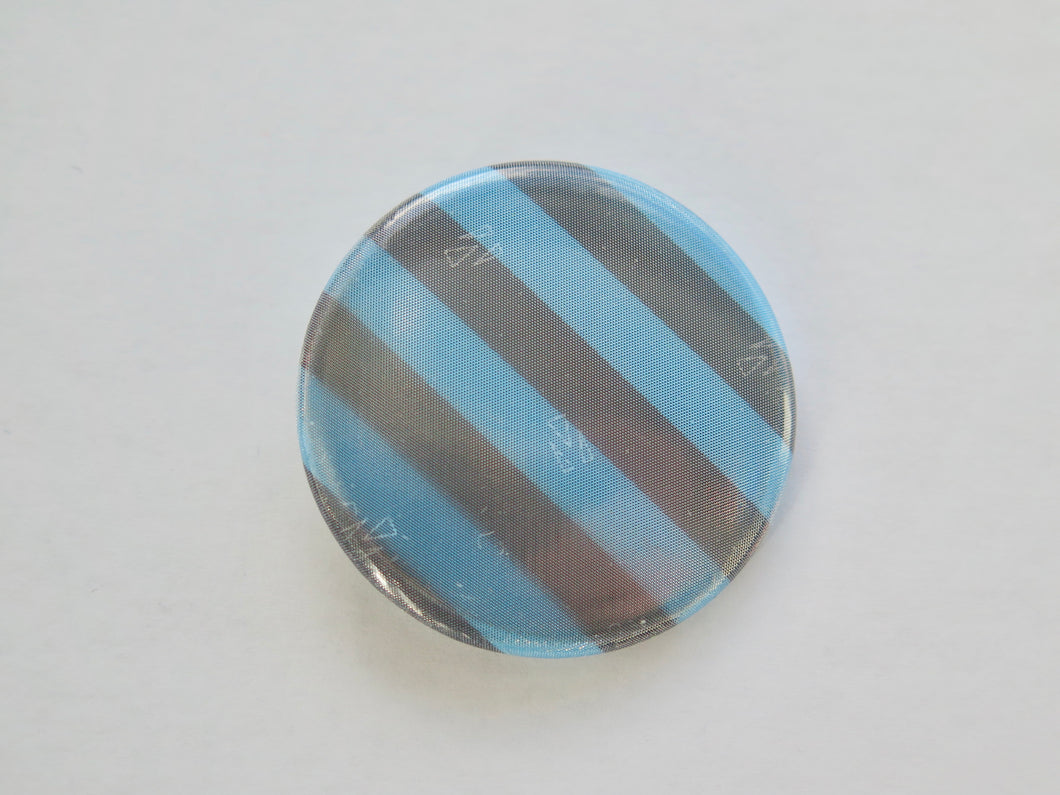 reflexbadge randig ljusblå blå